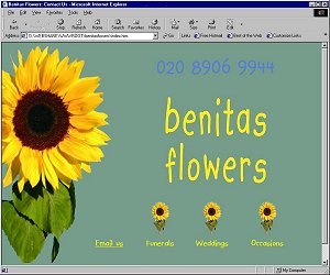 Benitas Flowers Website